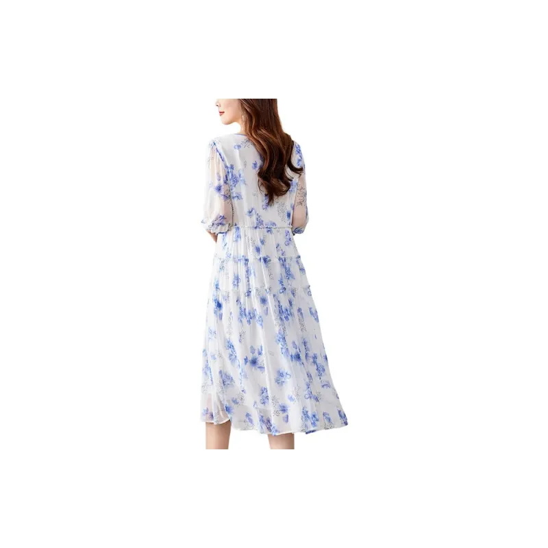 Ink Beauty SS24 Long Sleeved Dresses Women's Blue-1
