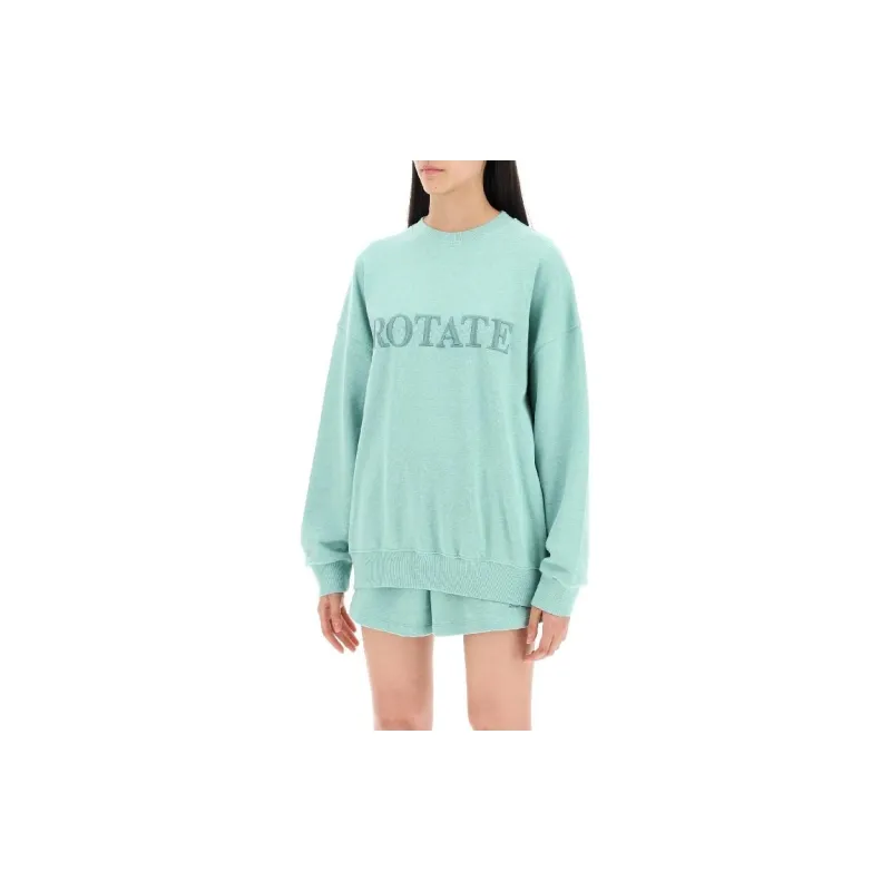 Rotate Logo Embroidered Crewneck Sweatshirt-2