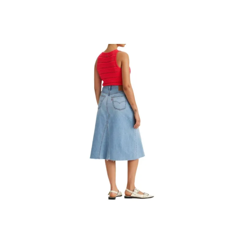 Levi's Denim Long Skirt Women's Blue-2