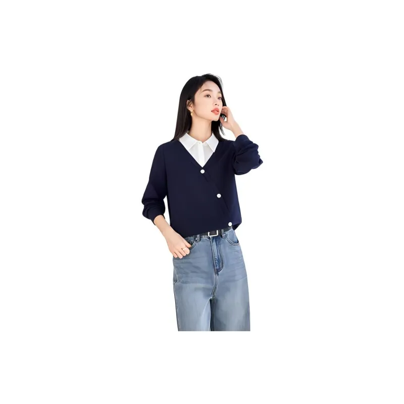 La Chapelle Shirt Women's Navy Blue-3