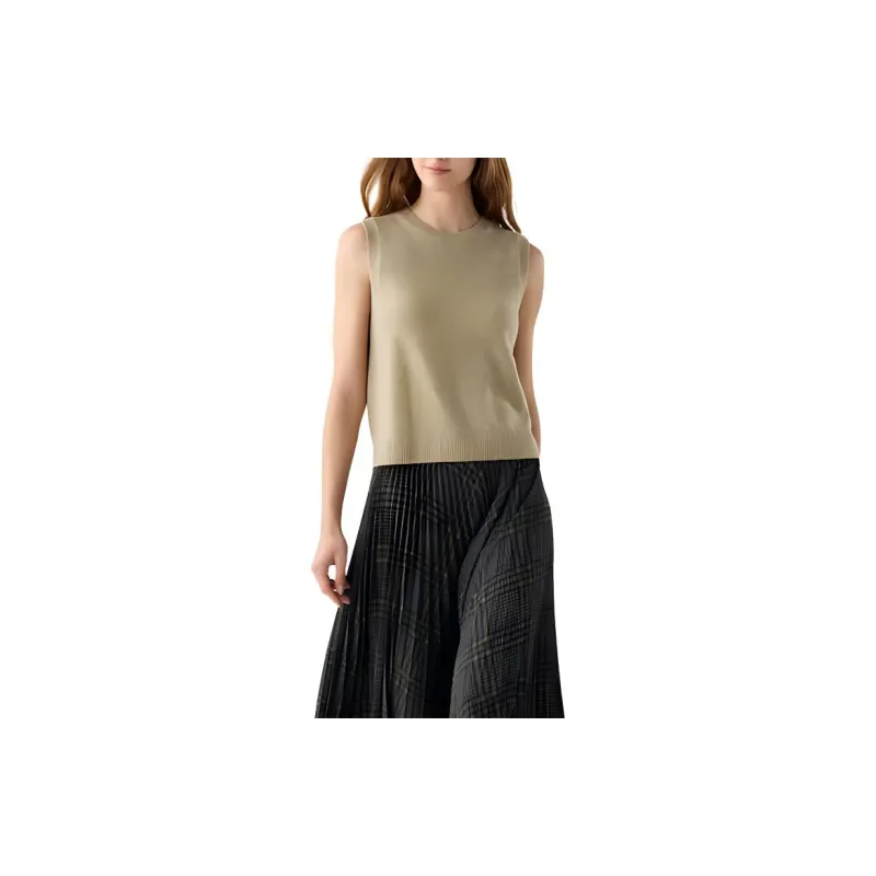 UNIQLO Tank Tops Women's Dark Beige-1