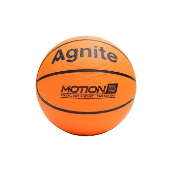 Deli x ANGENAITE Rubber Basketball Brown Orange Size 5 Training Kids'