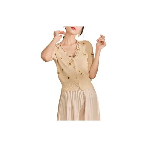 QIAOYUHUAZUN Knitwear Women's Beige
