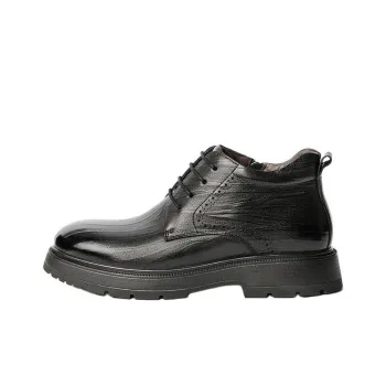 BELLE Dress Shoes Men's Black Unlined Lining