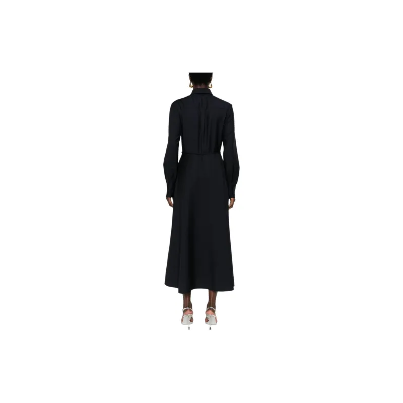 Valentino Logo Plaque Long-Sleeved Dress-2