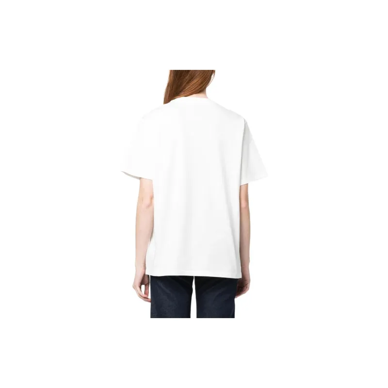 Moncler White Logo Print Short Sleeve T shirt-2