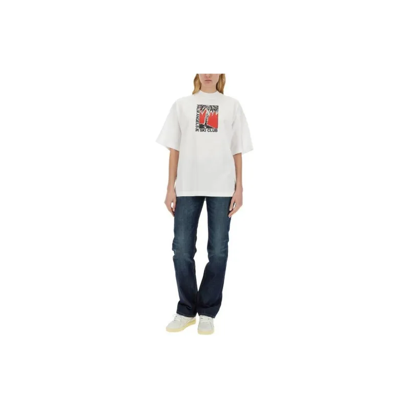 PALM ANGELS Graphic Printed Crewneck T Shirt-4