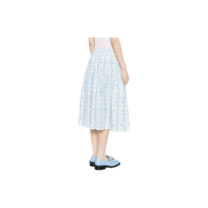 Story Mfg Casual Long Skirts Women's Light Blue-2