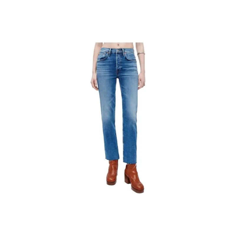 RE/DONE High rise Stove Pipe Jeans-3