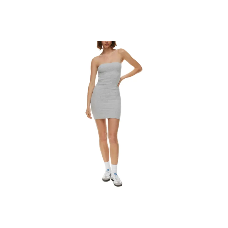 ARITZIA Tna Chill Virginia Mini Tube Dress Sleeveless Dress Women's Heather Chrome-2