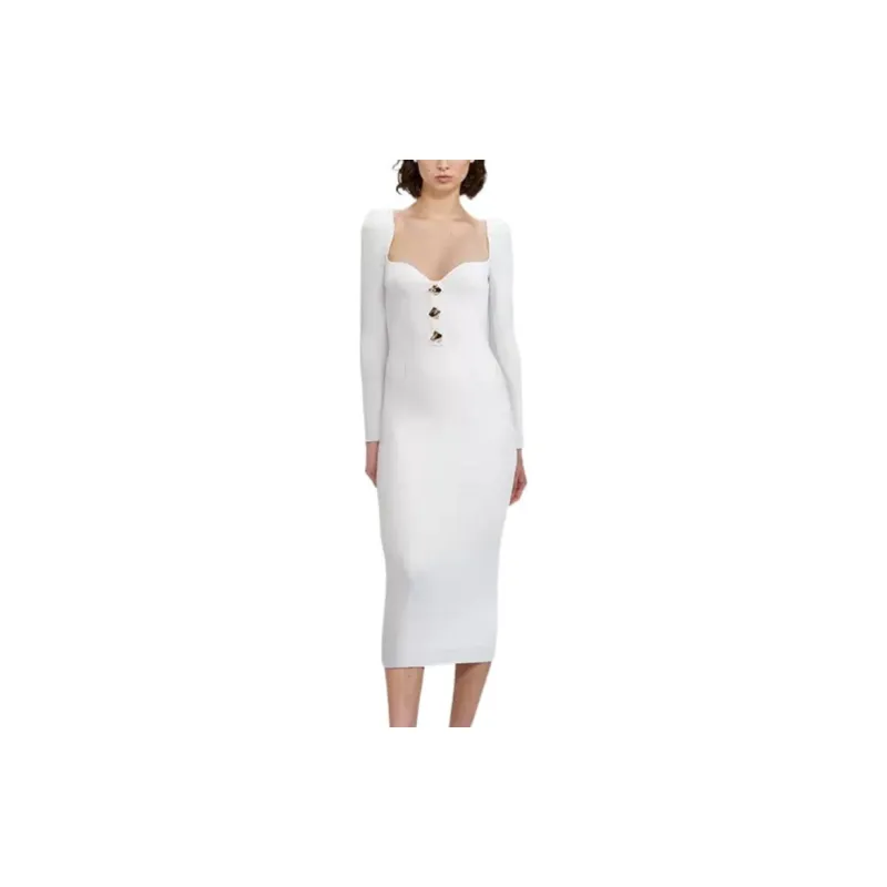 Self portrait Long Sleeved Dresses Women's White-1