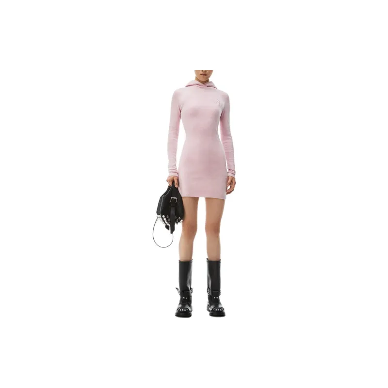 Alexander Wang FW24 Long Sleeved Dresses Women's Light Pink-1