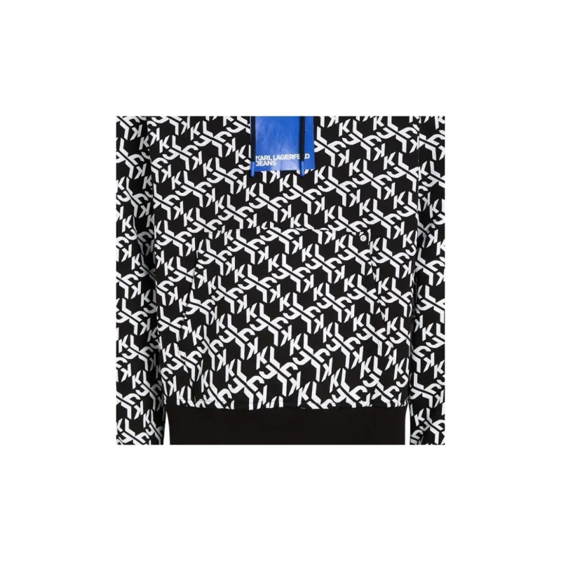 KARL LAGERFELD / Karl Lagerfeld Jeans Monogram Pattern Hoodie-4