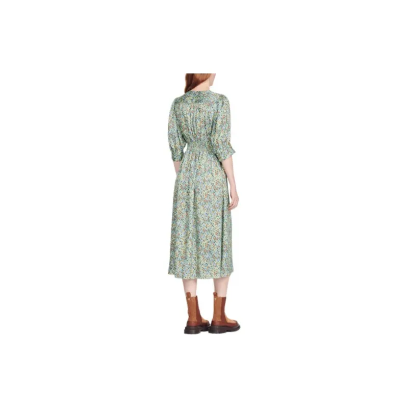 Sandro Short-Sleeved Dresses Women's Green-2