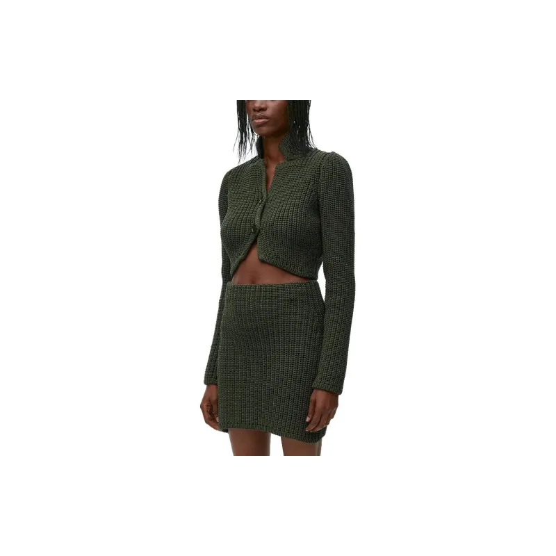 LOEWE FW24 Knitwear Women's Khaki Green-1