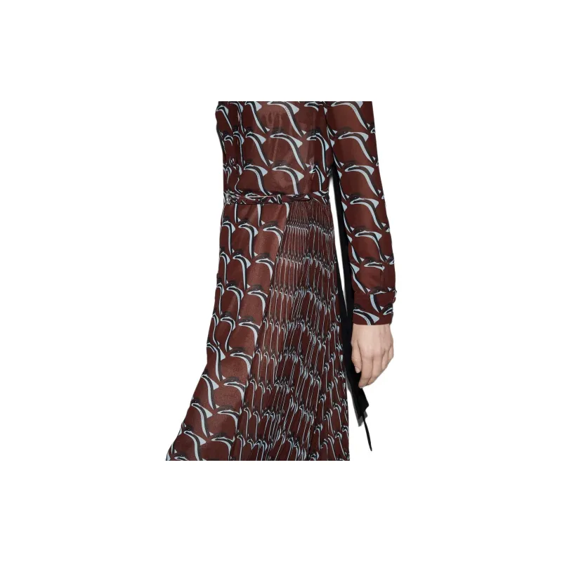 GUCCI Long-Sleeved Dresses Women's Brown-5