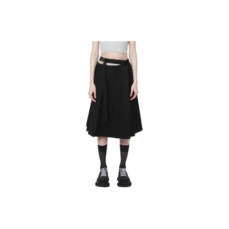 WE11DONE Casual Long Skirts Women's Black-1