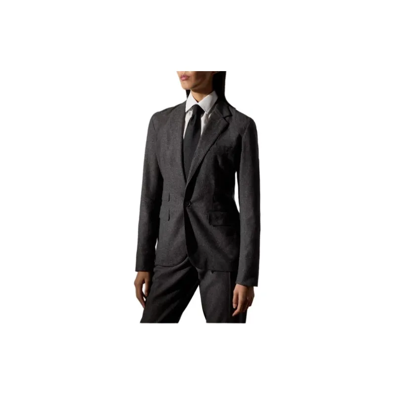 Ralph Lauren Collection Parker Wool Flannel Jacket Business Suit Women's Dark Gray-2