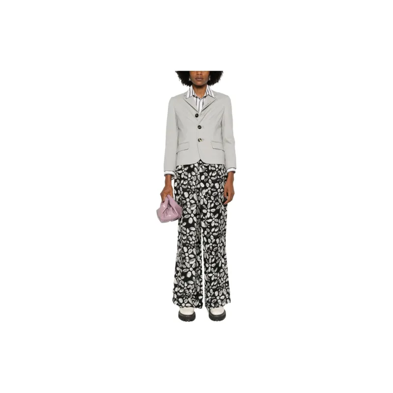 MARNI Floral Crepe Straight Trousers-1