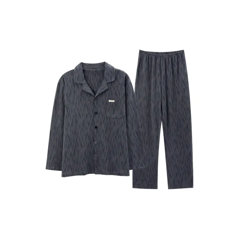 MIIOW Trend Party Series Pajama Set Men's Black-0