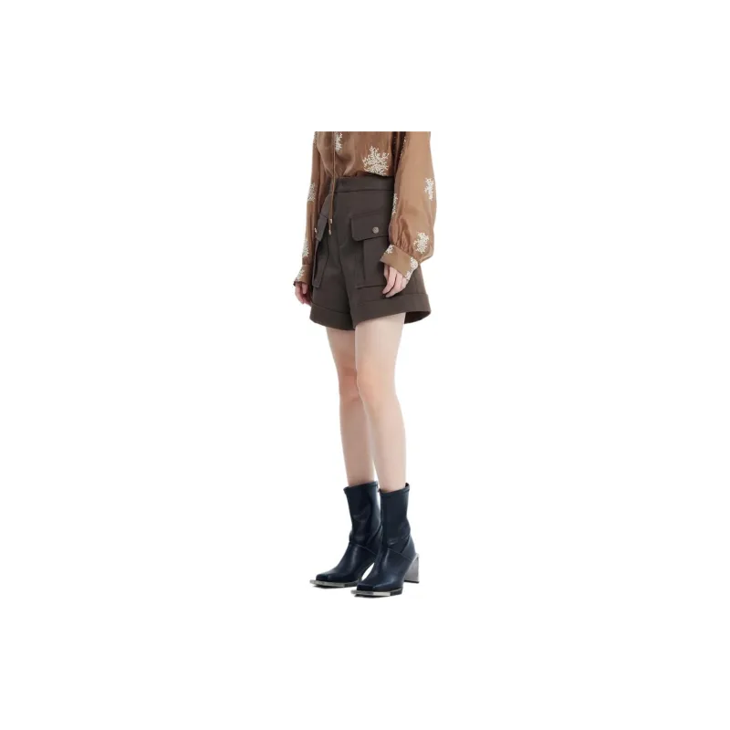 XG Casual Shorts Women's Dark Coffee-3