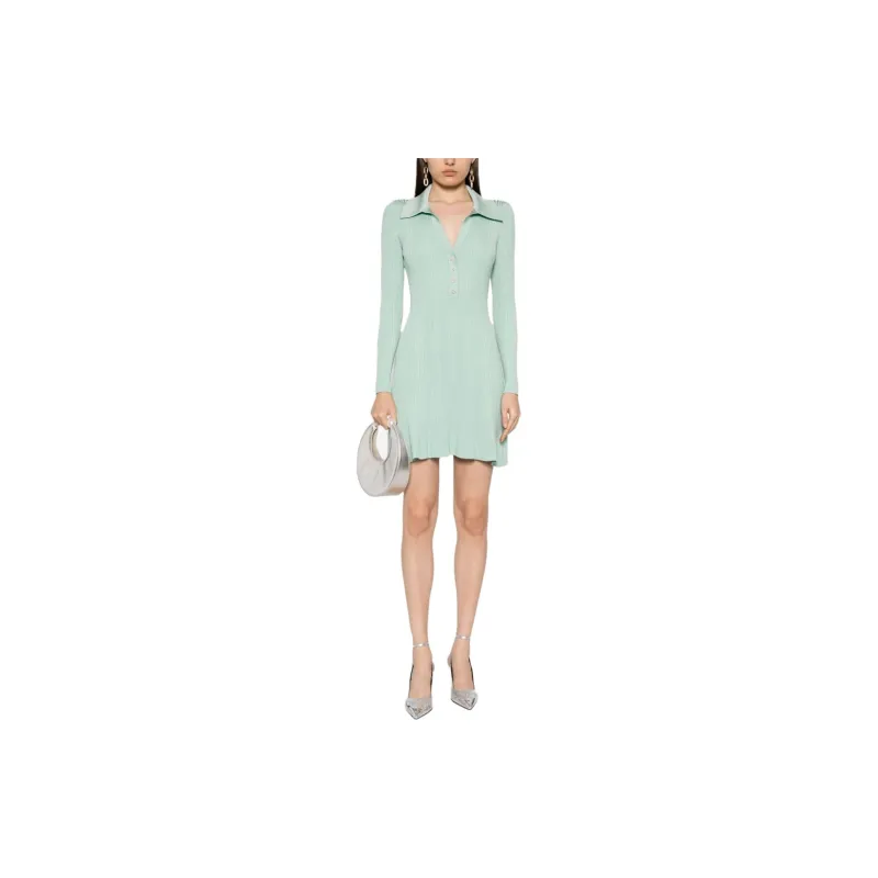 Self portrait Long Sleeved Dresses Women's Mint Green-1