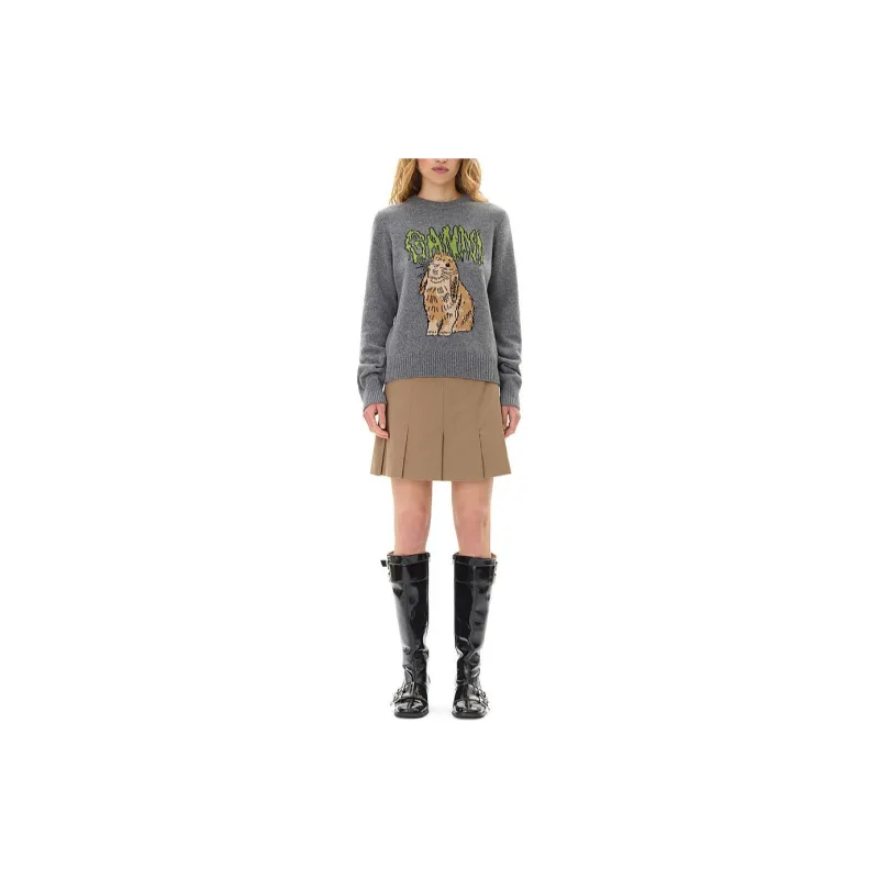 GANNI Graphic bunny Sweater-1