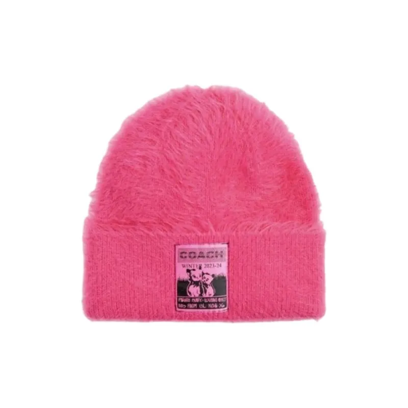 COACH Nylon Beanies Unisex Black/Pink/Blue/Orange-1