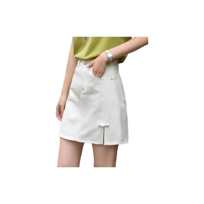 XWI Denim Short Skirts Women's Raw White-1