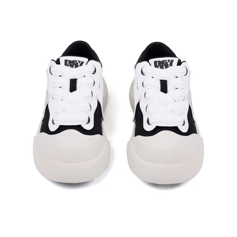 Hemy Anti Slip Wear Resistant Low Top Casual Shoes Unisex Black-3