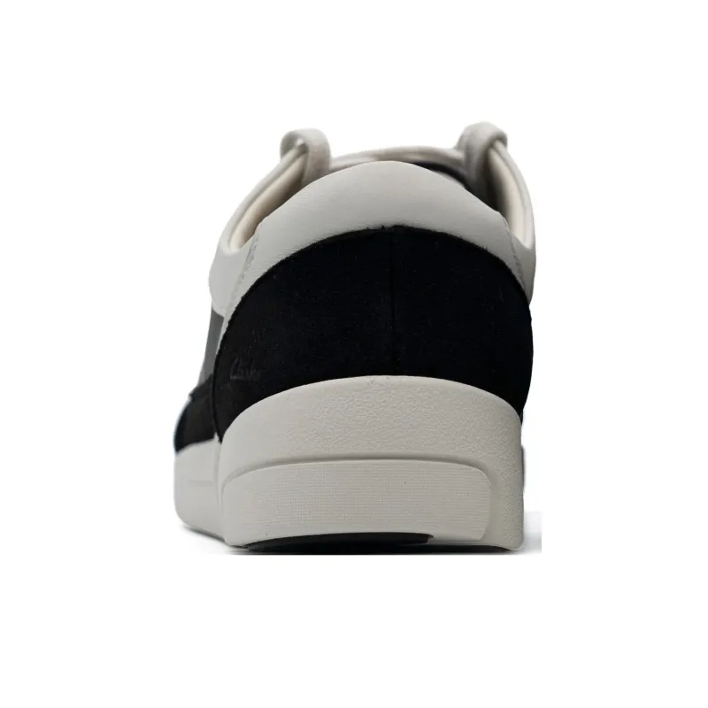 Clarks Low Top Casual Shoes Women's Black White-3