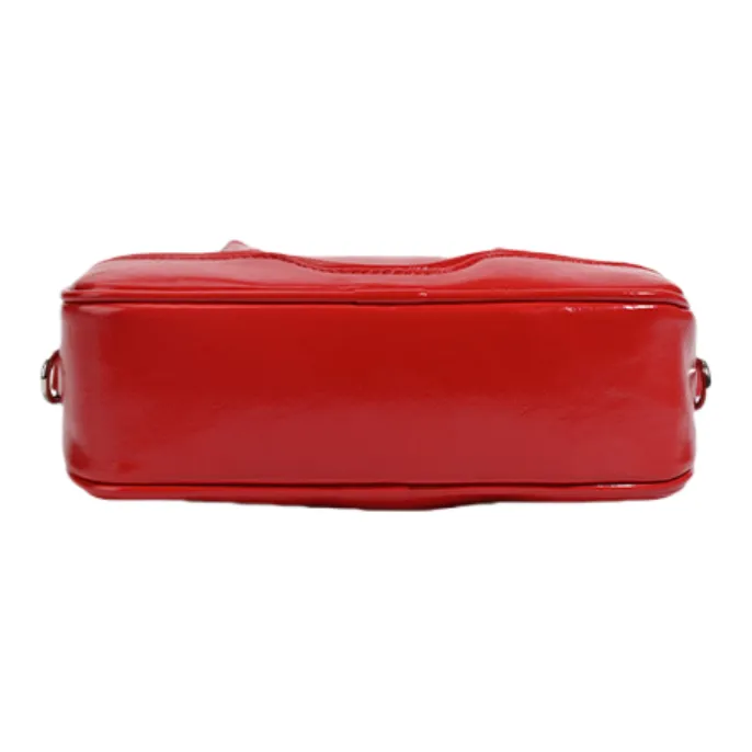 NOMK PU Crossbody One Shoulder Handbag Women's Black/Red/Silver-9