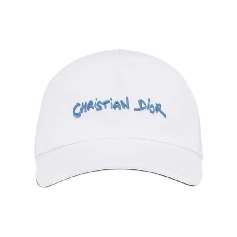 DIOR Cotton Baseball Caps Men's White-1