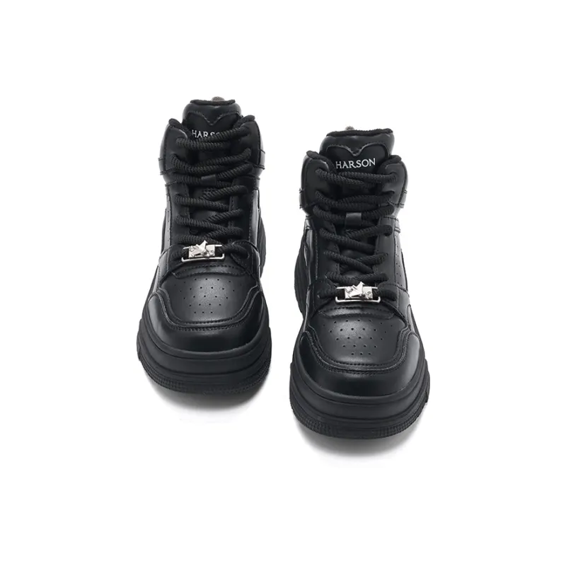 HARSON Thermal Slip Resistant And Abrasion Resistant High Top Skateboard Shoes Women's-2