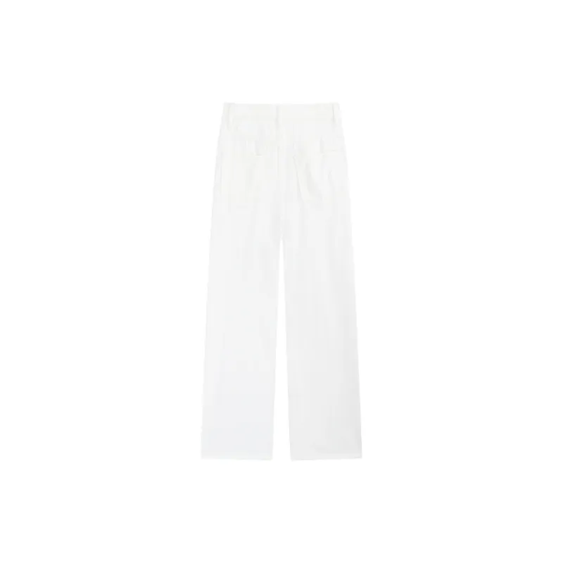 SNZX Jeans Women's White Pants-1