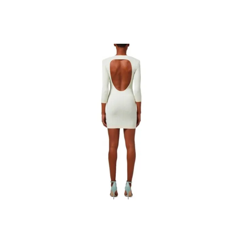 Elisabetta Franchi Monogram jacquard Open back Dress-1