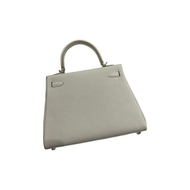 HERMES Kelly Togo Calfskin Kelly Bag Handbag Regular Women's 80Gris Perle Pearl Gray-2