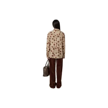 Omont Shirt Women's Beige With Print