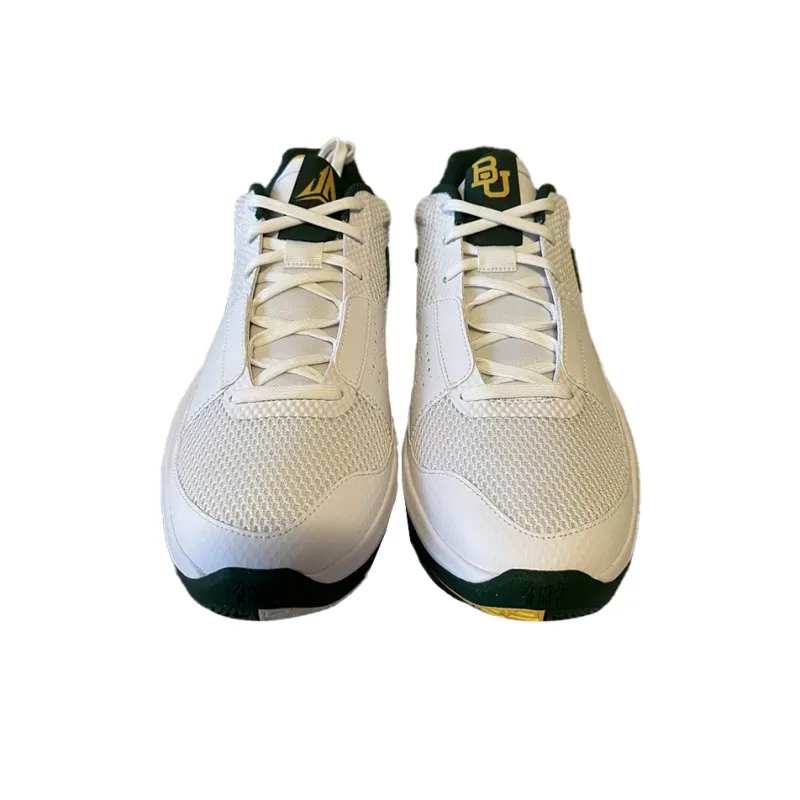 Nike Ja 1 Durable Breathable Low Top Basketball Shoes Men's White Green-3