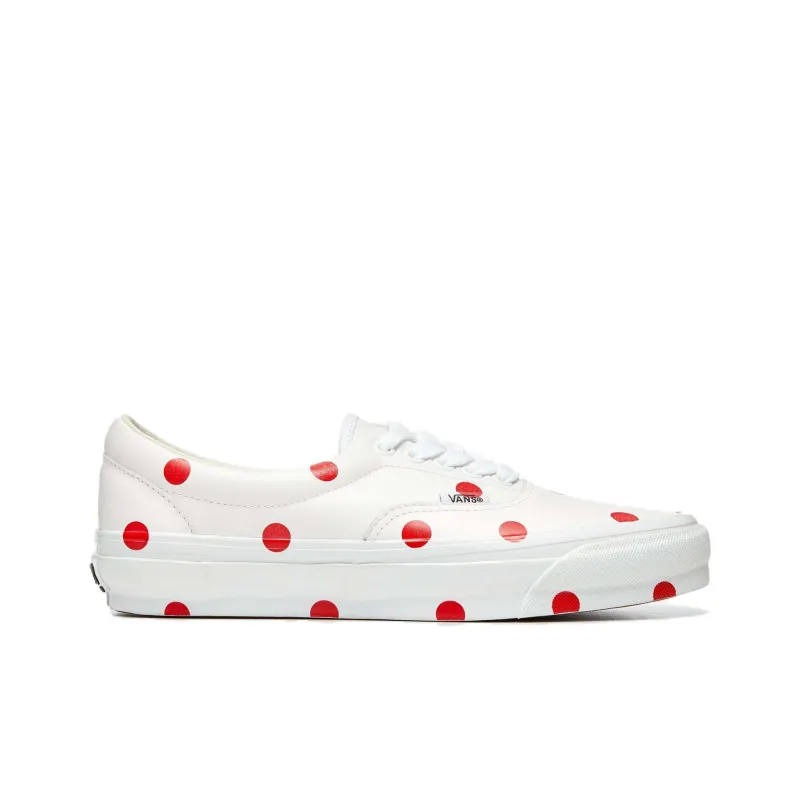 COMME Des GARÇONS GIRL x Vans Abrasion Resistant Breathable Low Top Skateboard Shoes Men's White Red-1