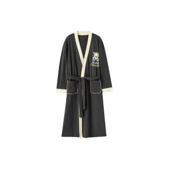 Colorful Sleep Robe Men's Dark Gray