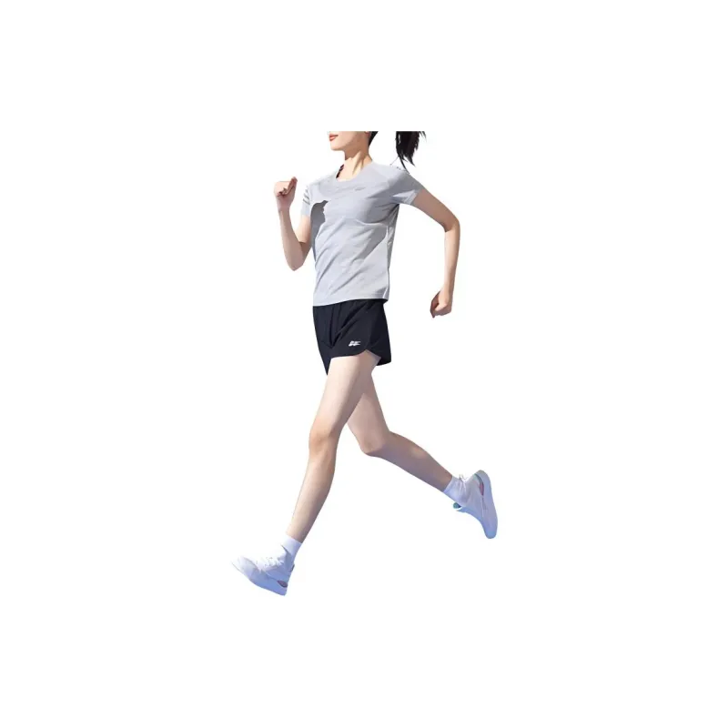 QIAODAN T Shirt Women's Gray Heather Gray-1