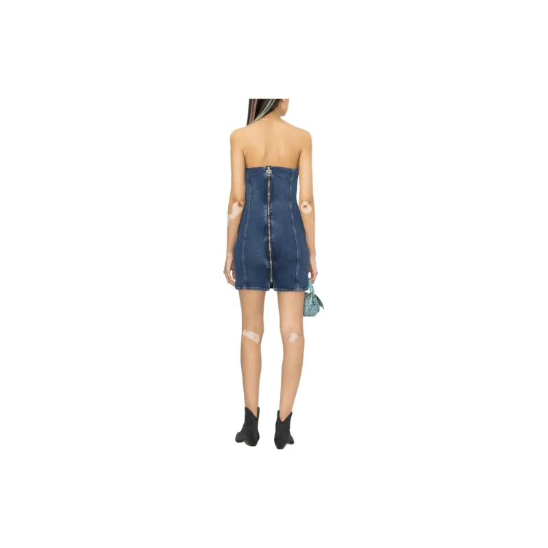 PINKO Sleeveless Dress Women's Blue-2
