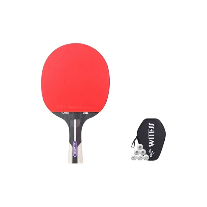 WITESS Ping Pong Paddles Unisex All Wood Red-4