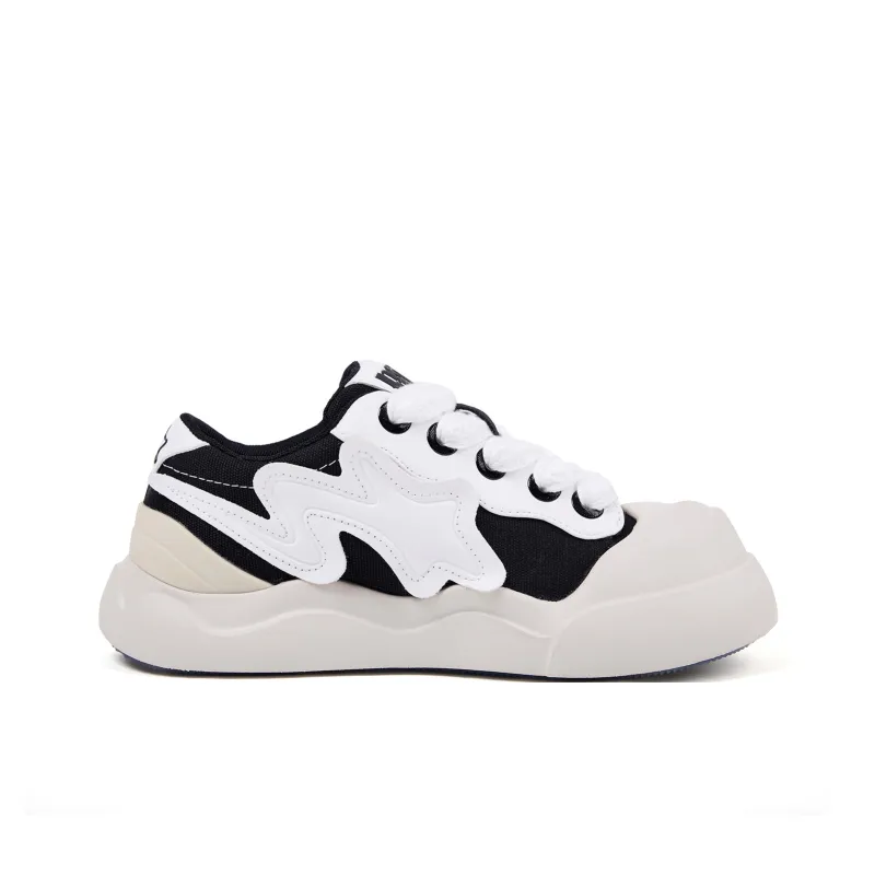 Hemy Anti Slip Wear Resistant Low Top Casual Shoes Unisex Black-1