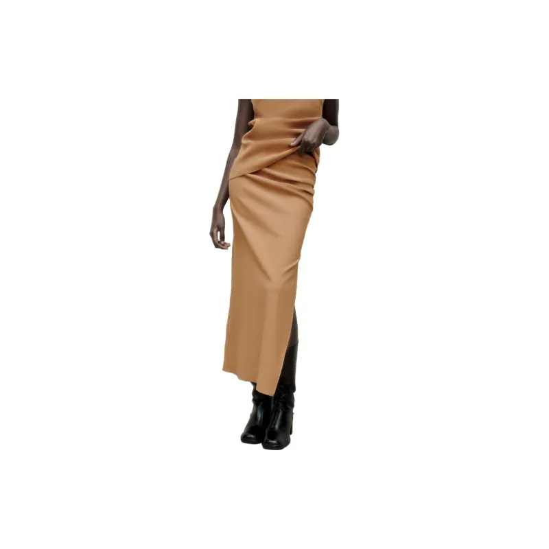 ZARA Casual Long Skirts Women's Light Brown-3