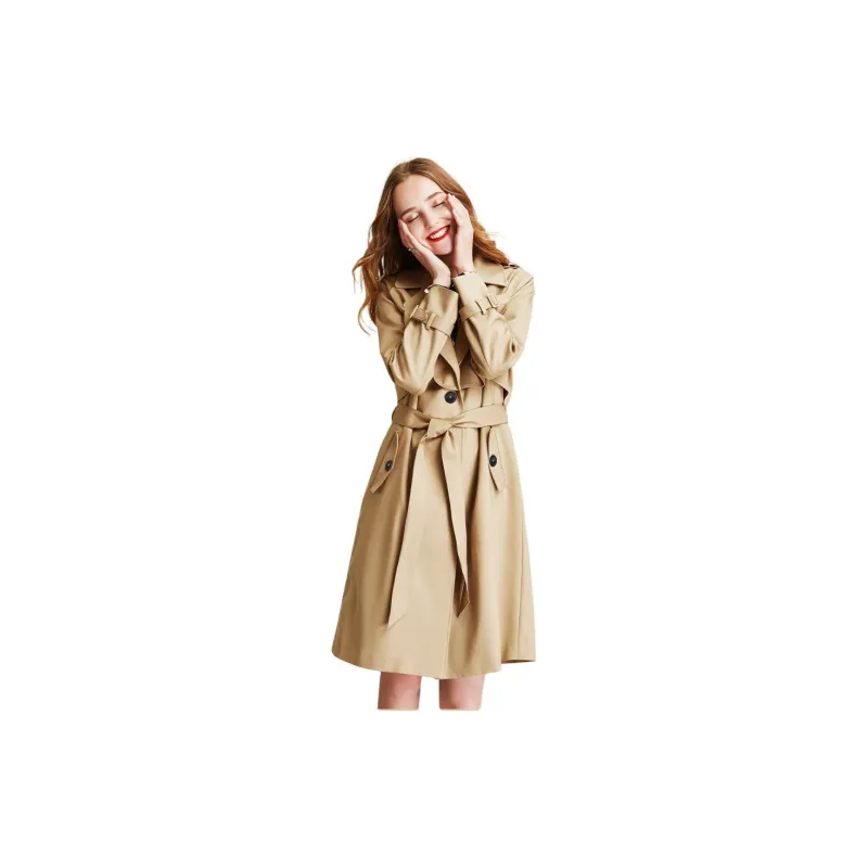 HAVVA Trench Coat Women's Camel-1