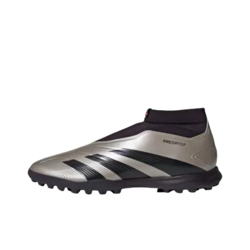 Adidas Predator League Laceless Turf Platinum Metallic Aurora Black Turbo