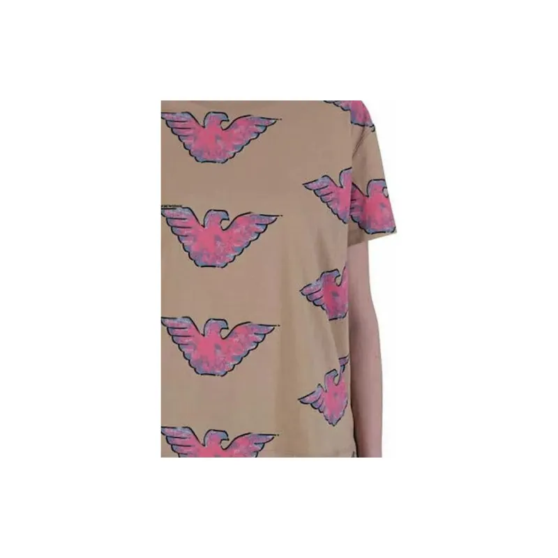 EMPORIO ARMANI Drop Shoulder Sleeve T Shirt Women's Multicolor-1