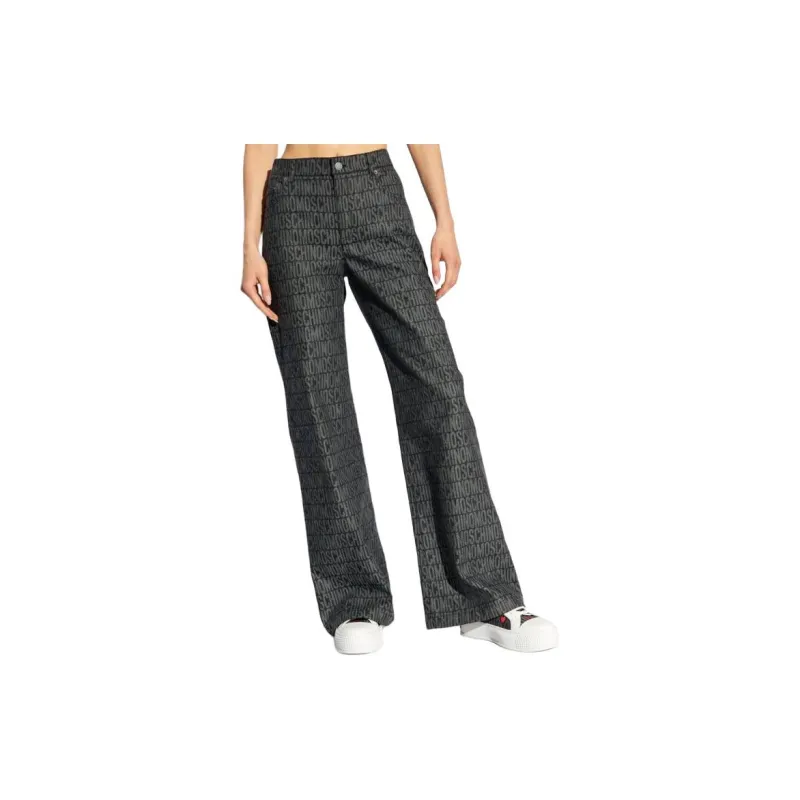 MOSCHINO Monogrammed Heart Embroidered Jeans-2